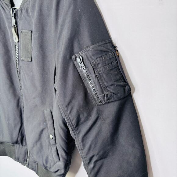 Alpha Industries Down Reversible Flight Bomber Jacket MA-1 Size S Down Puffer - Picture 8 of 16